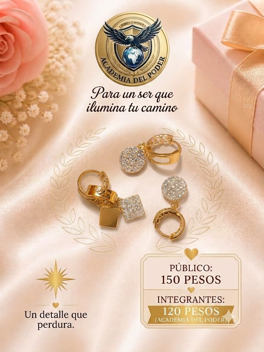 Broqueles de oro chapado